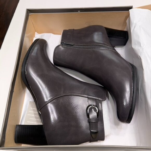 (25153) NEW Women's Patrizia by Spring Step "Brittani" Ankle Boots Size 8.5 Gray - Picture 7 of 7